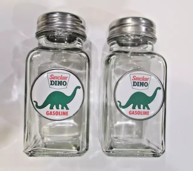 Sinclair Dino Gas Salt & Pepper Shakers, Sinclair Logo salt and pepper shakers