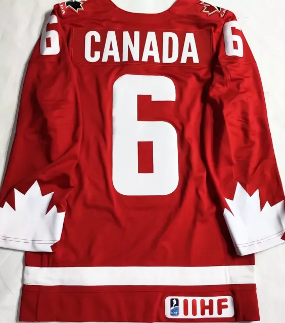 NWT-MEN-SMALL CALE MAKAR TEAM CANADA RED OLYMPIC NIKE LICENSED HOCKEY JERSEY