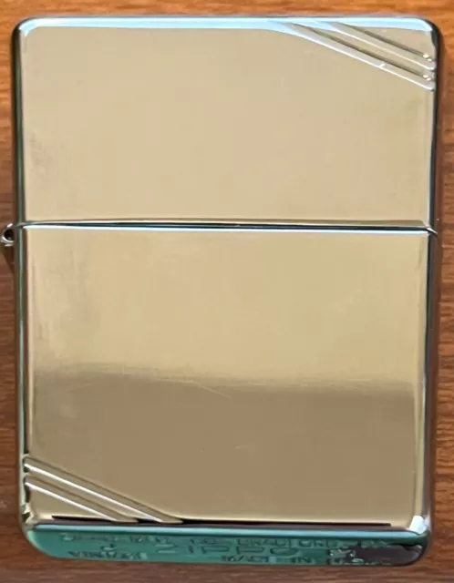 Genuine Zippo Brushed Chrome Vintage Lighter With Slashes (Very Good Condition)