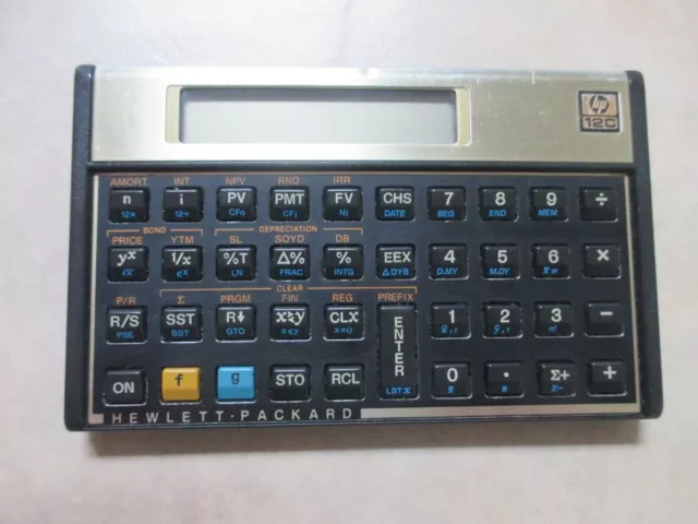 HP Hewlett Packard 12C Financial Calculator without case