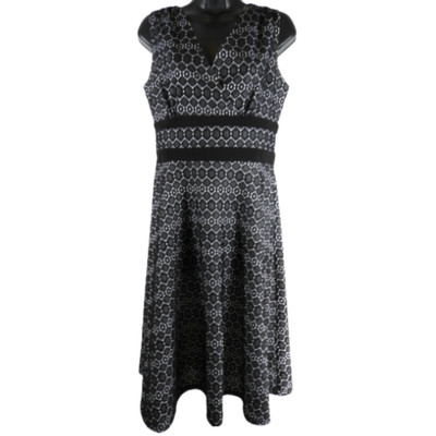 AA Studio AA Black & White Sleeveless A - Line Dress Women's Size 8