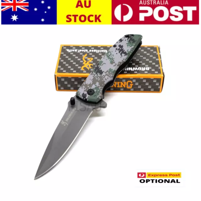 Browning Folding Knife Tactics Survival Pocket Knives Camping Hunting EDC Aus