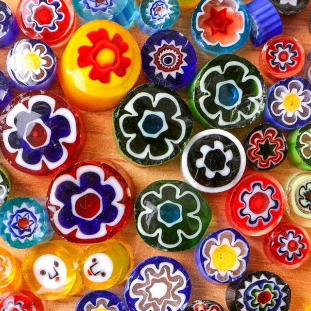 Mosaik Glas Cabochons halbrunde Kupplung Perlen gemischte Farbe 50g 2