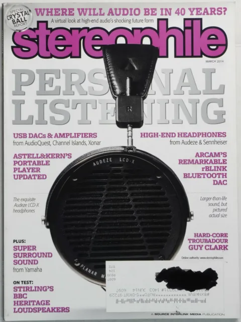 Stereophile Magazine March 2014 Audeze LCD-X USB DAC Sennheiser Headphones Audio
