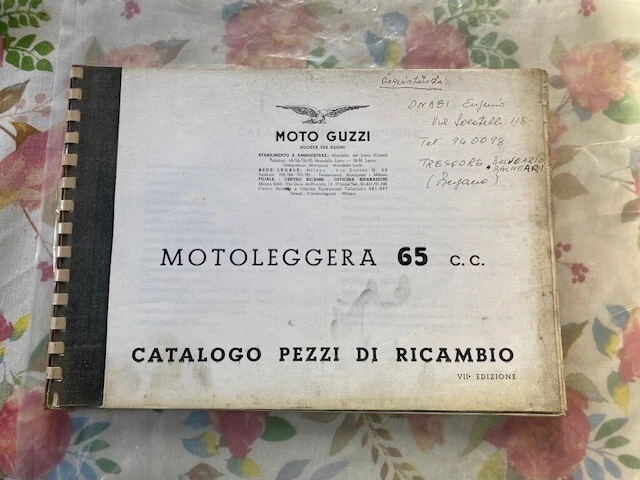 Libretto ricambi Moto guzzi leggero 65 cc.