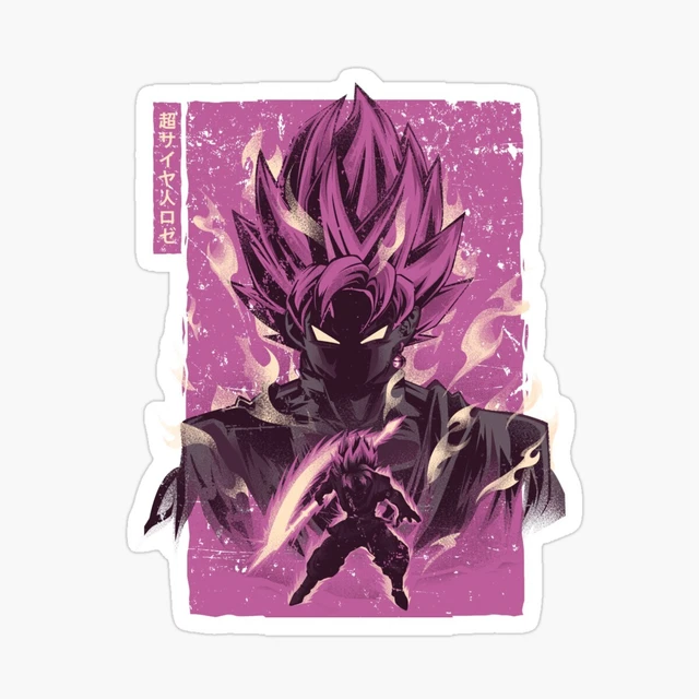 Goku Rose Retoro Sticker Decal Vinyl For Car, Truck Sticker 5 Inch