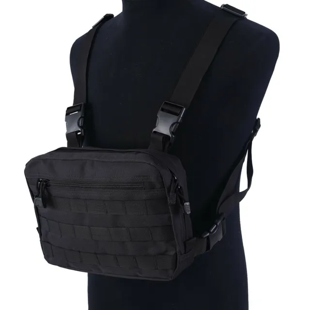 Verstellbare Herren Brusttasche Tactical Molle Harness Chest Bag Pouch Backpack
