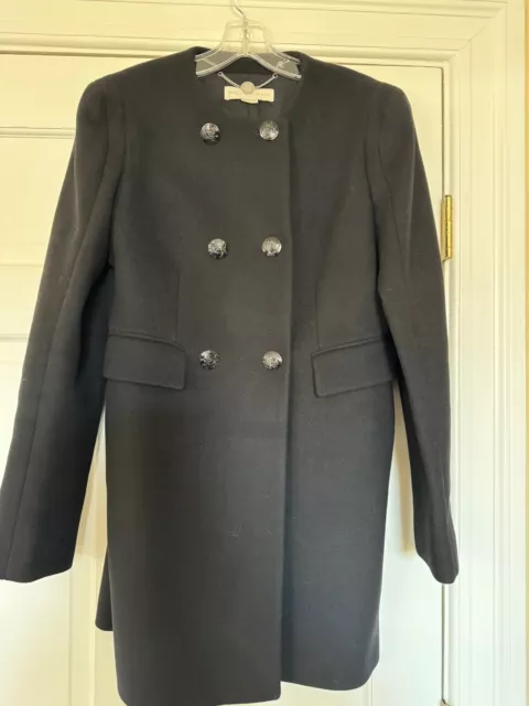 Stella McCartney black wool double breasted coat