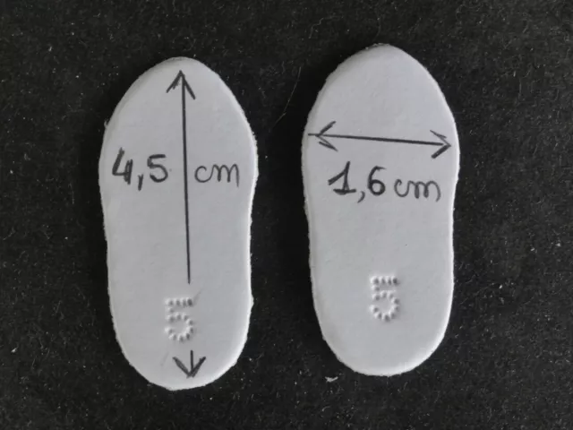 CHAUSSURES en CUIR JU5(4.5cm) pour POUPEE ANCIENNE DOLL SHOES-  G.BRAVOT -FRANCE 3