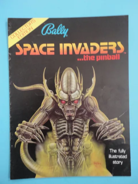 Space Invaders Pinball Machine Flyer Collector's Edition Original Bally Brochure