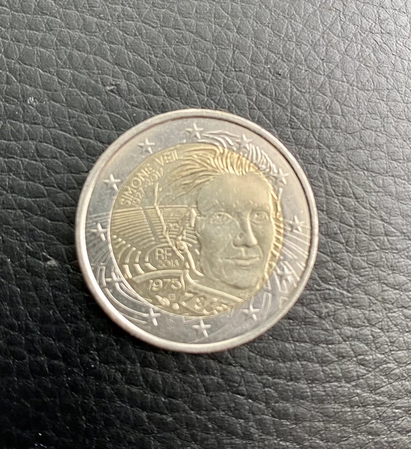 Pièce rare de 2 euros Simone Veil 1975 (1927-2017) Très bon état.