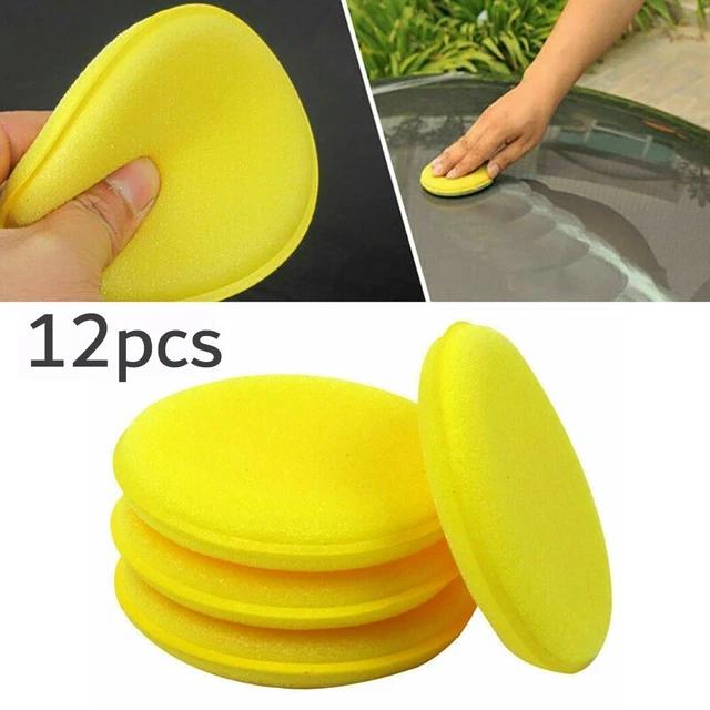 12x New Car Foam Waxing Pads Vehicle Sponge Applicator Clean Paint Polishing