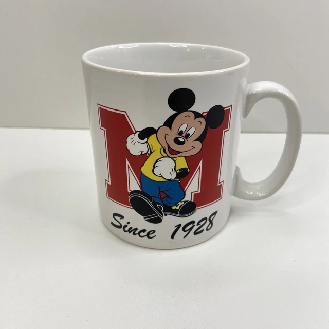 DISNEY MICKEY MOUSE Mug Vintage 90s Disneyland Paris Cup Made In