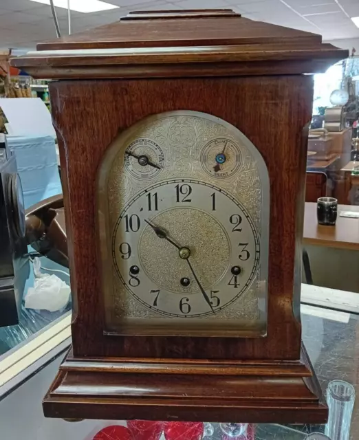Early 20th Century DRP Germany Bracket Clock with Westminster Chime