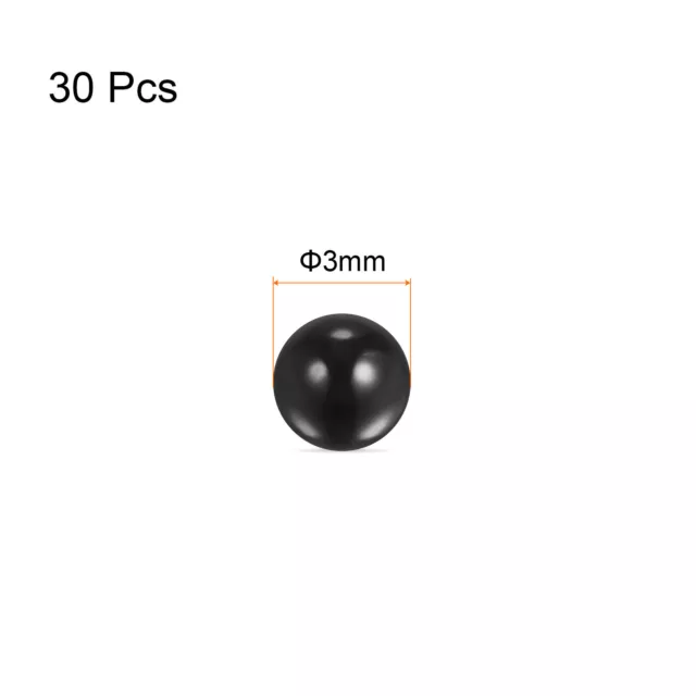 30 bolas de nitruro de silicio bola de precisión G5 de 3 mm de diámetro para rodamientos, negras 2