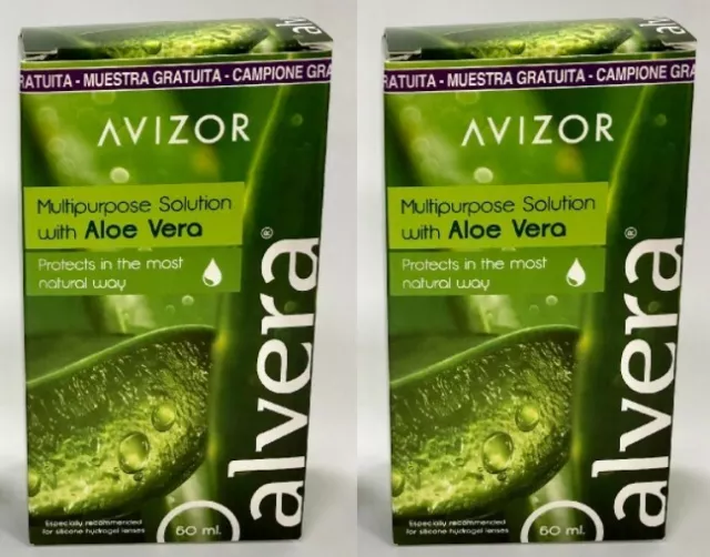 Avizor Alvera Multipurpose Solution with Aloe Vera 2 x 60ml