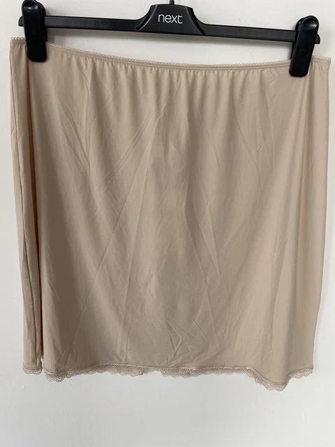 Sottogonna slip vita Marks & Spencer nuova con etichette taglia 20 L19"" beige resistente alle agganciature