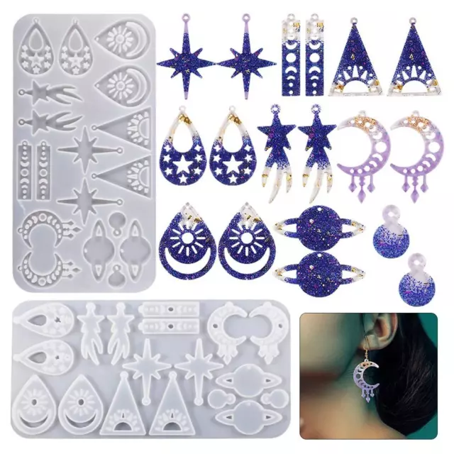 Astronomical Style Silicone Mold Epoxy Resin Casting Mould DIY Earrings Pendant