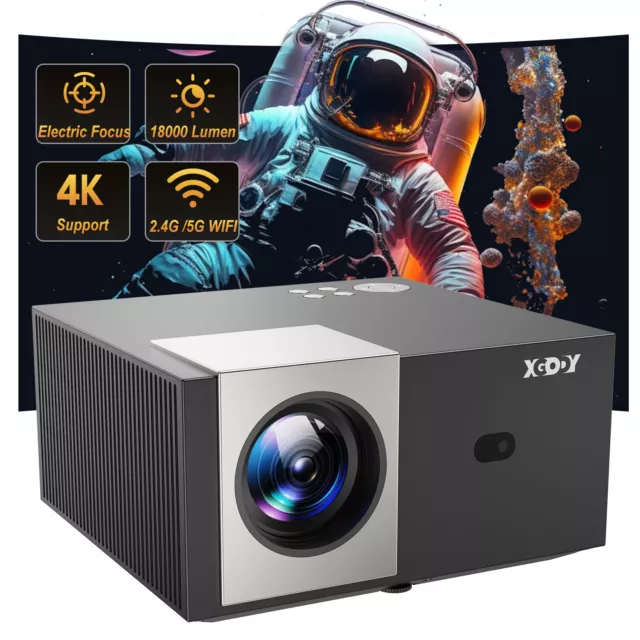 XGODY Beamer LED 5G WiFi Bluetooth Android TV 4K HDMI Projector Home Theater USB