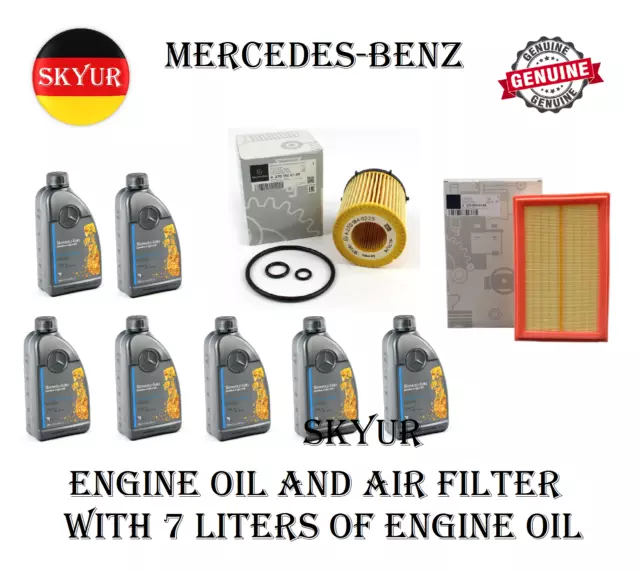 Engine Oil Filter With 7 Liters 5W-40 Motor Oil & Air Filter For Mercedes-Benz