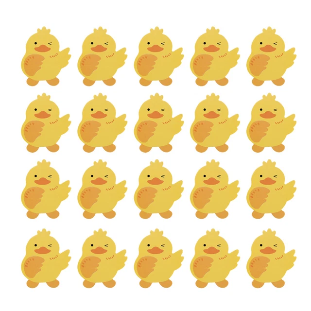 100 piezas Diseño de Pato Amarillo Hágalo usted mismo Piruleta Papel Tarjetas Fiesta Caramelos Embalaje Decoración