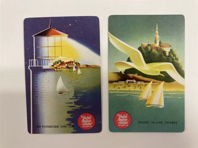1940's 1950's 1960's New York New Haven Hartford Railroad Playing Card Jokers