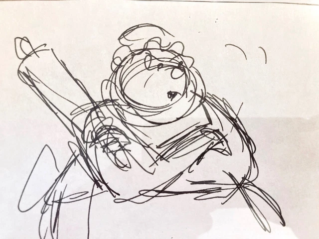 Ted Berman ORIGINAL STORYBOARD DRAWING by Disney Legend Ted Berman (1977 ...