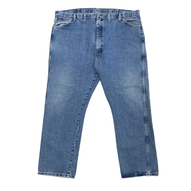 Jeans Wrangler W46 L30 da uomo taglio cowboy blu medio 13 MWZ vestibilità originale denim vintage