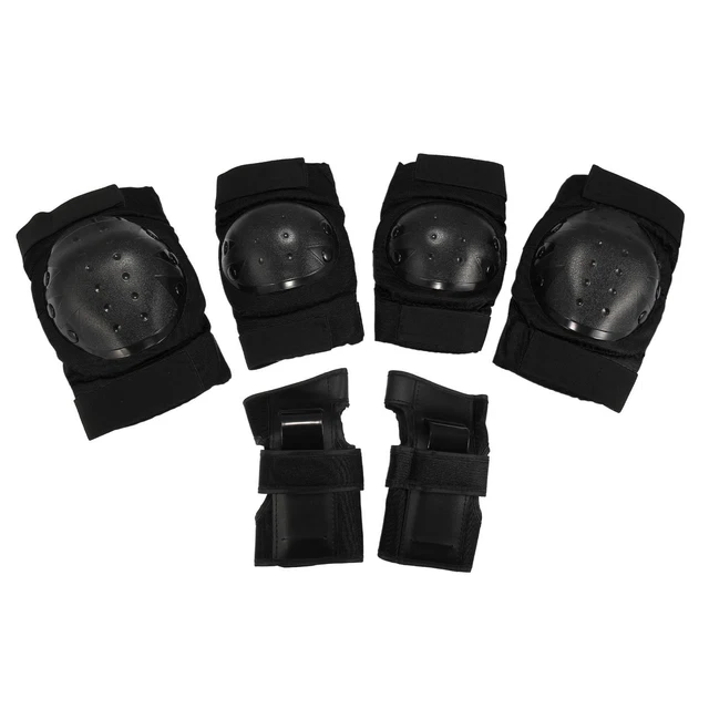 6 Pezzi Moto Adulti Ginocchia Gomiti M Taglia Nero