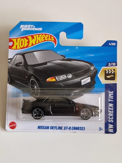 Hot Wheels Nissan Skyline GT-R (BNR32) – Escala 1:64 De La Serie Fast & Furious, Color Negro Metálico, Mattel 2025