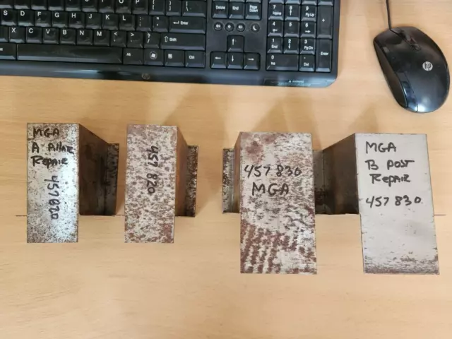 MGA 4 Rust Repair Panels for A&B Door Post Bottom, NO RESERVE!