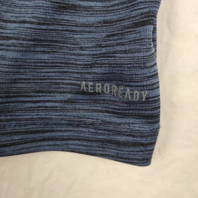 ADIDAS PRIMEGREEN M Short Sleeve Blue Shirt Aeroready $8.50 - PicClick