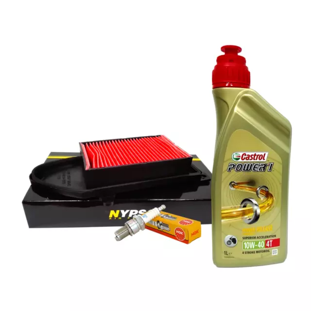 Kit/tagliando Kymco Agility/People 125/150/200 Castrol 10W40 filtro aria candela