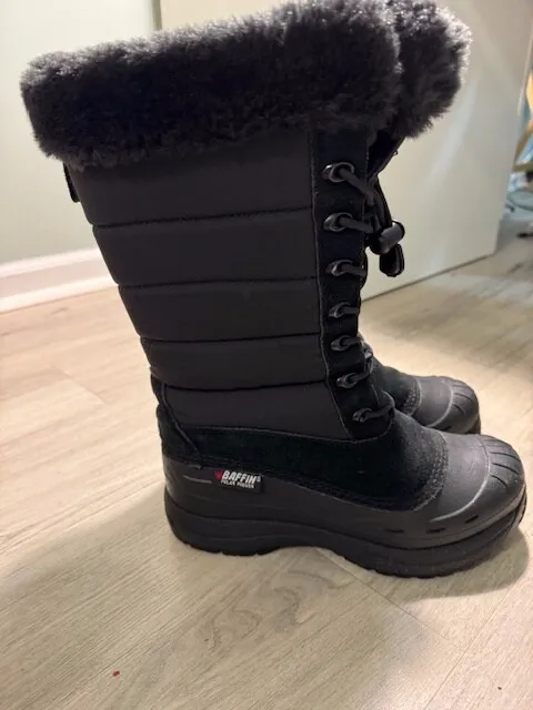 🔥Baffin Technology Drif Black Winter Snow Boots Womens Us Sz 8- Excellent