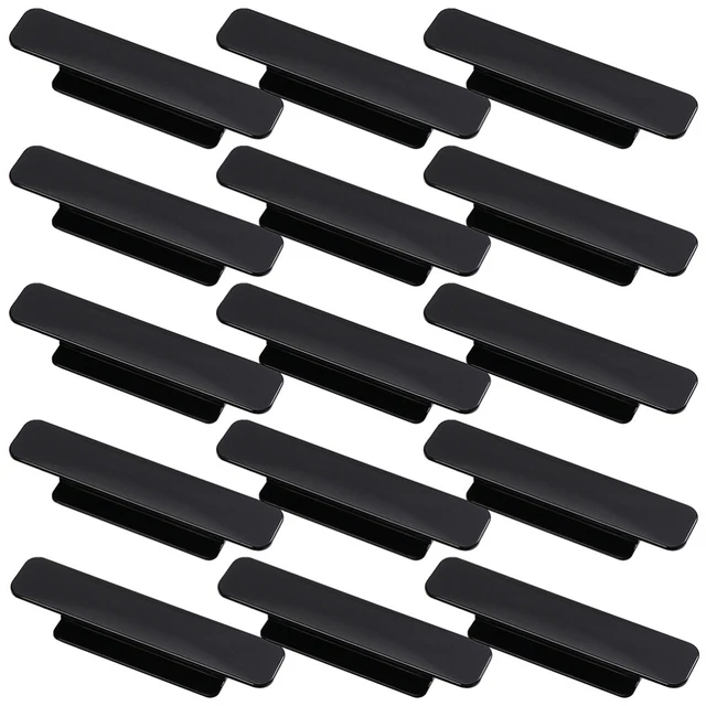 20 Pcs Selbstklebender Griff Abs Schubladenknöpfe Garderobengriff Black