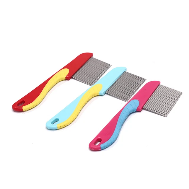 DOGS CATS HAIR Removal Comb Stainless Steel Lice Comb Lice Flea Nit