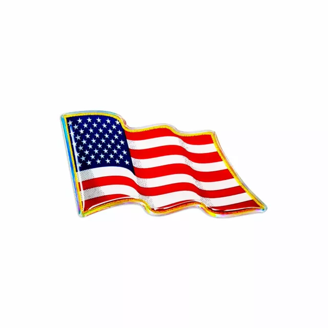 Autocollant Adhésif 3D Drapeau USA au Vent HQ