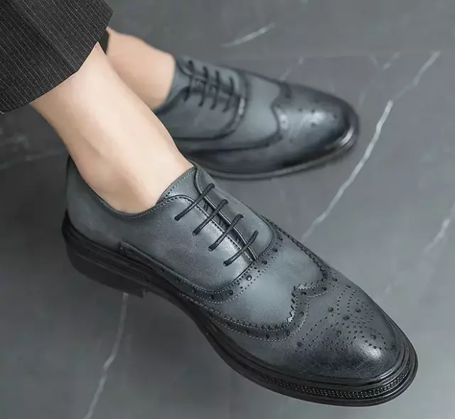 Mens Dress Shoes Brogues Derby Shoes Formal Oxford Shoes Leather  Shoes