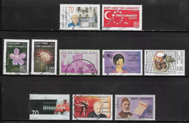 B20/499] TURKISH CYPRUS Collection Builder/Bank Lot 10 different selected stamps