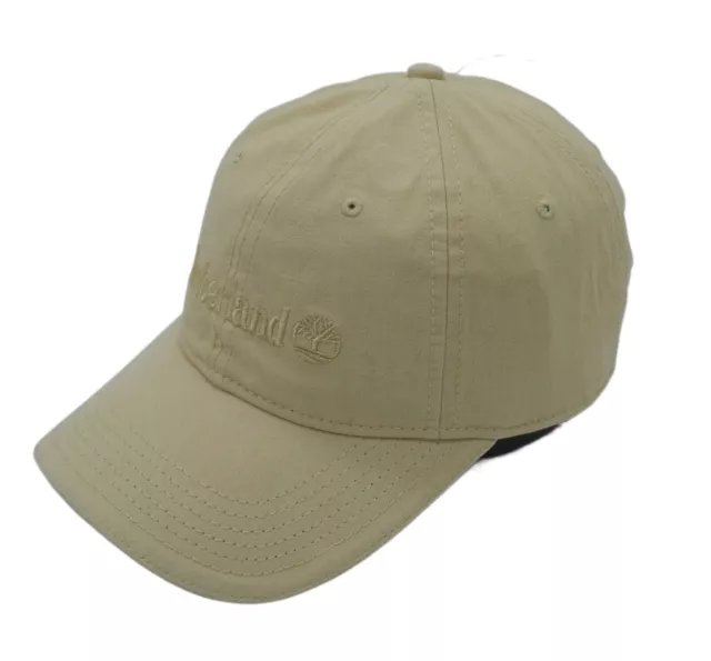 Nueva gorra de béisbol Timberland para hombre con logotipo clásico beige lona sombrero ajustable OSFM