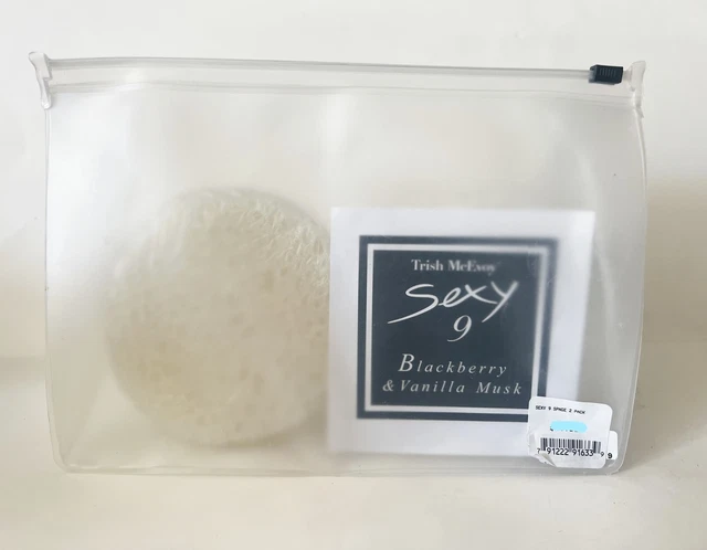 TRISH MCEVOY Sexy 9 Blackberry and Vanilla Musk Scented Body Sponge Duo  Boxed