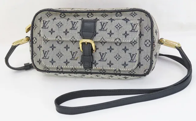 Louis Vuitton Grey x Navy Monogram Mini Lin Juliette MM Crossbody Bag 1L1224