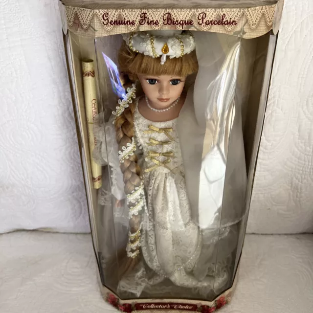 Collectors Choice Genuine Fine Bisque Porcelain Limited Edition Doll 17" BRIDE