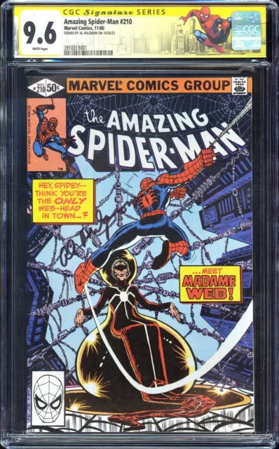 Amazing Spider-Man #210 CGC 9.6 (1980) 1st App Madame Web! Signed Milgrom! L@@K!