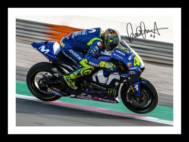 Valentino Rossi - Motogp Autograph Signed & Framed Photo Print