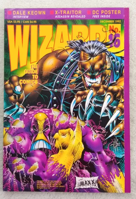 Wizard Comics Magazine Vol 1 No 16 Dec 1992 The Maxx Dale Keown Pitt DC