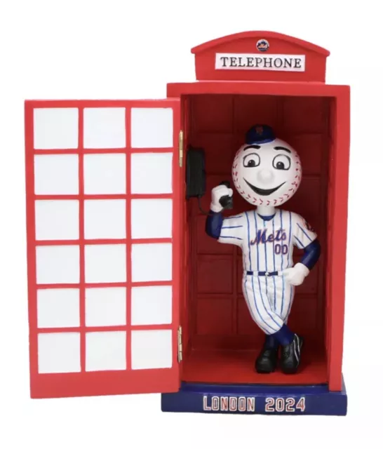 Mr. Met London Telephone Booth Bobblehead New York Mets SGA PRESALE 05/11/2024