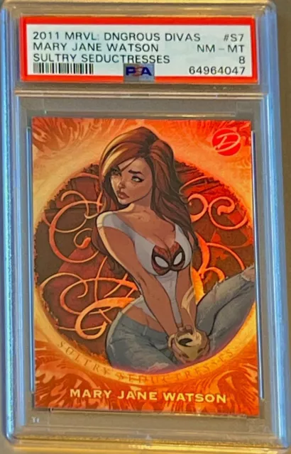 POP 5 None Hotter PSA 8 Mary Jane Watson 2011 Marvel Dangerous Divas Sultry Holo 3