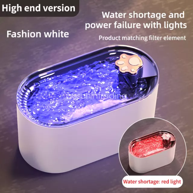 3L Pet Water Fountain Dog Cat Automatic Electric Drinking Dispenser with Filter 3