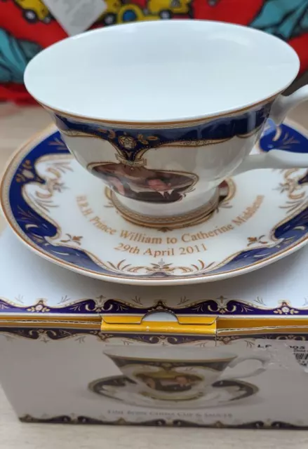 HRH Prince Willam and Kate Middleton Wedding Commemoration Cup & Saucer